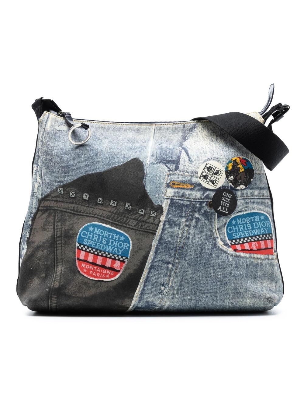 Dior Printed Denim Speedway Crossbody #357965D85B